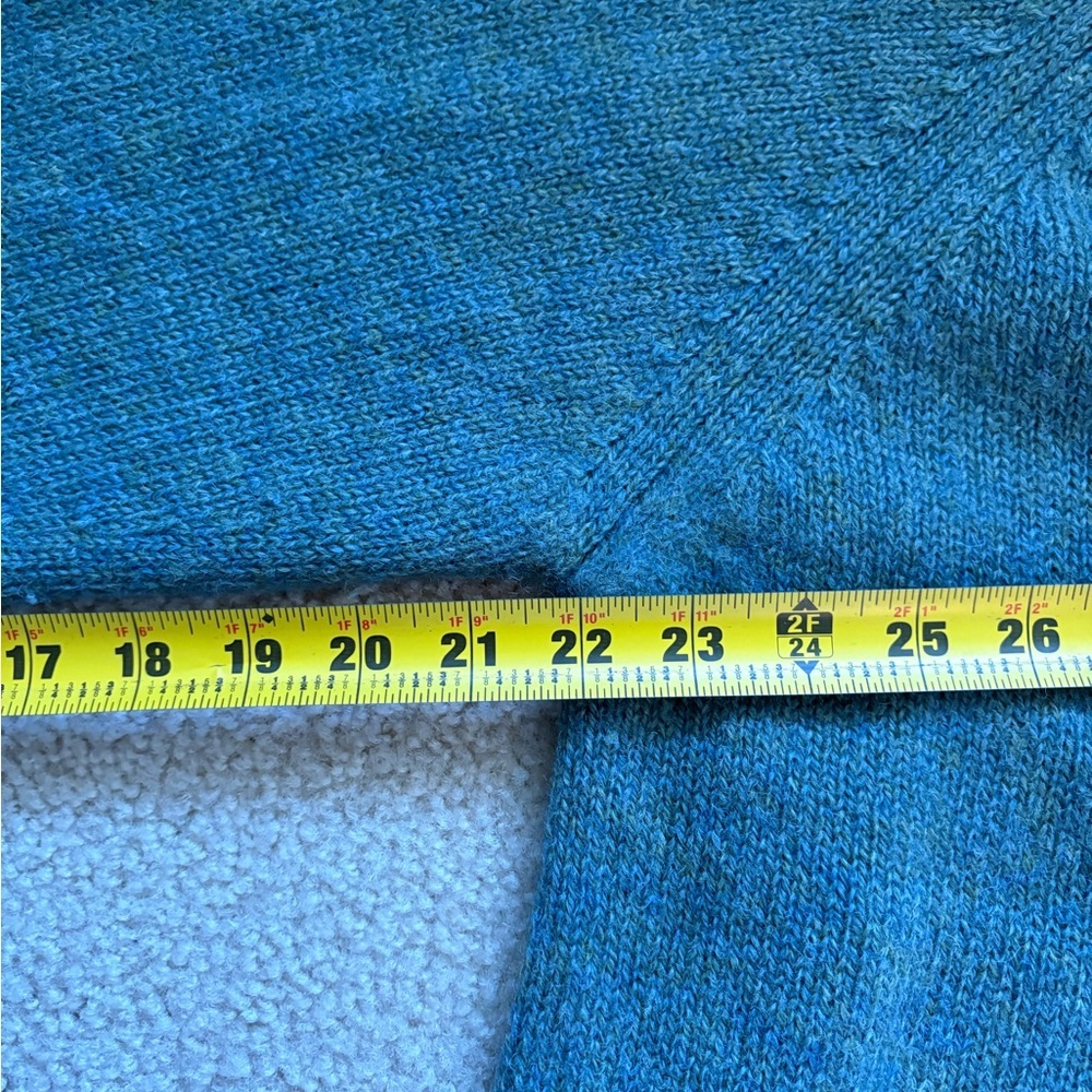 Vintage 80s Allen Solly 100% Lambswool Moss Green Cardigan Medium - Picture 9 of 9